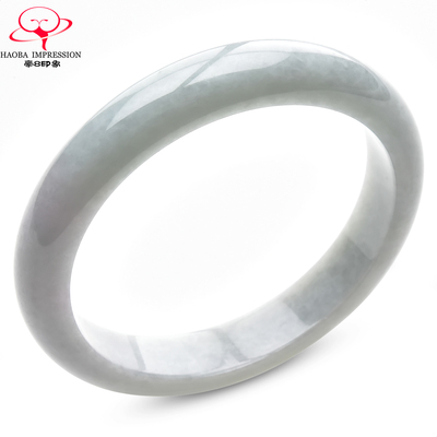 豪8印象手镯之家S225018Y500翡翠手镯圈口57.6mm天然缅甸浅绿玉镯