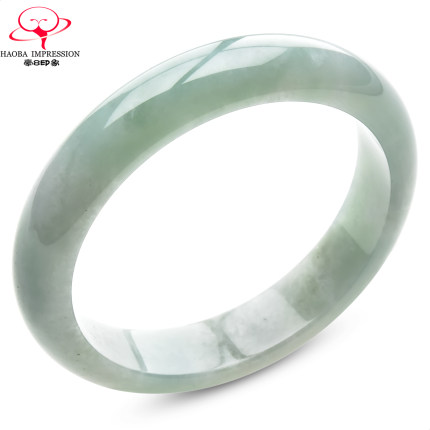 豪8印象手镯之家S225018Y510翡翠手镯圈口55.3mm天然缅甸蓝水玉镯