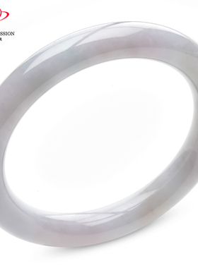 豪8印象P26048P330翡翠手镯圈口54.0mm冰糯种白色天然缅甸玉镯