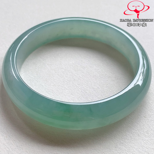 豪8印象V262200V2473翡翠手镯圈口58天然冰种晴绿缅甸玉手镯a货