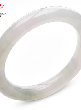 豪8印象·手镯之家M105翡翠手镯圈口60.9mm天然缅甸圆条冰白玉镯