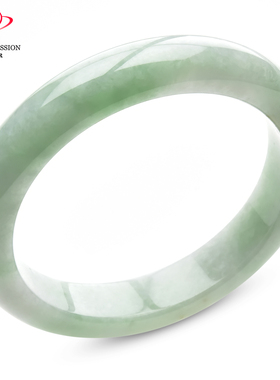 豪8印象P26048P254翡翠手镯圈口57.9mm冰糯种淡绿天然缅甸玉镯