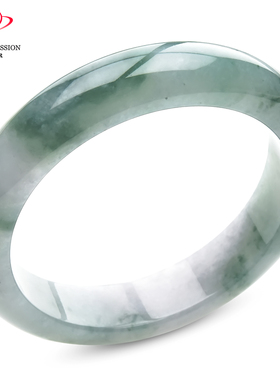 豪8印象P26080P155翡翠手镯圈口52.6mm冰糯种绿飘花天然缅甸玉镯