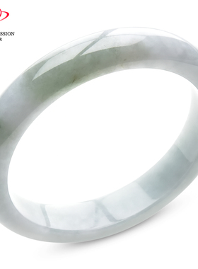 豪8印象手镯之家S225018Y539翡翠手镯圈口54.2mm白底淡蓝绿玉镯