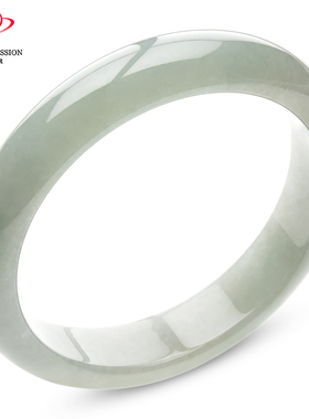 豪8印象手镯之家S3-197翡翠手镯圈口54.2mm天然缅甸淡绿玉镯子