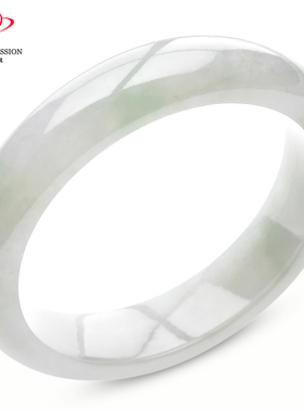 豪8印象·手镯之家M400翡翠手镯内径58.6mm天然缅甸a货淡绿玉镯