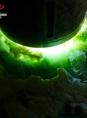 豪8印象Z26015G350老坑飘花毛料玉石珠宝 缅甸天然翡翠原石1.55kg