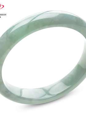 豪8印象P26018P494翡翠手镯圈口52.9mm天然缅甸冰糯种淡绿玉手镯