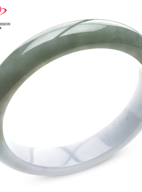 豪8印象P26060P190翡翠手镯圈口60.9mm天然缅甸半山水油青玉镯