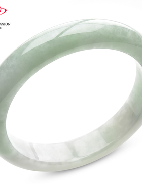 豪8印象P26048P240翡翠手镯圈口58.5mm冰糯种淡绿天然缅甸玉镯