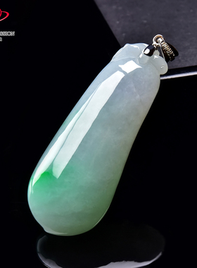 豪8印象手镯之家M25260M524翡翠福瓜吊坠冰糯种白带翠玉福瓜挂件