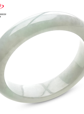 豪8印象P26018P434翡翠手镯圈口49.2mm冰糯种天然缅甸浅绿a货玉镯