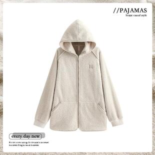 猫人新款单件上衣半边绒睡衣男冬季新款套头珊瑚绒男士家居服外穿