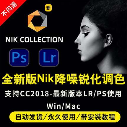 Nik Collection6.5 lr插件调色降噪锐化滤镜ps插件2023win/macM1