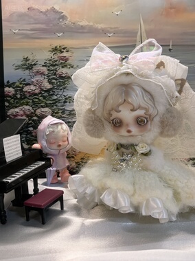 【手工钩织】SP娃衣不眠剧场抱抱幽灵暗夜困与围skullpanda衣服