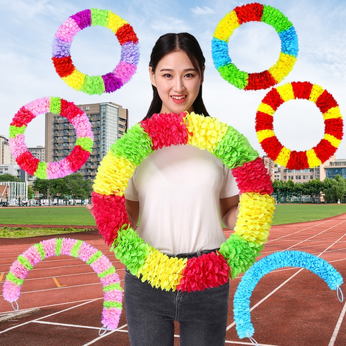 硬圈加密钢丝花环幼儿园早操体操舞蹈运动会开幕式入场手持物道具