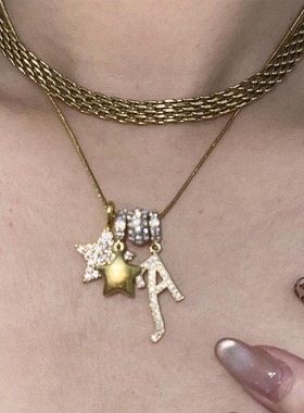 原创14K电镀真金保色26字母项链