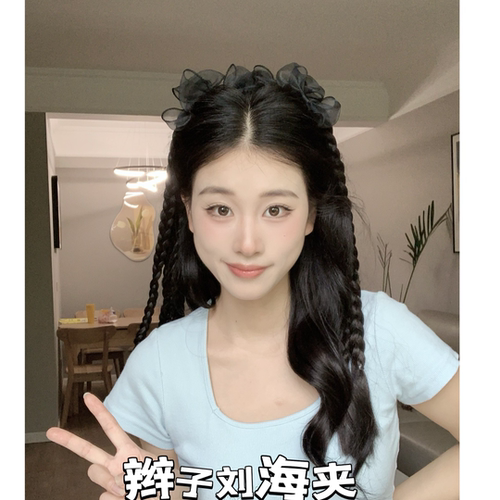 法式气质百搭简约高级感千金风网纱蝴蝶结月光纱抓夹7cm