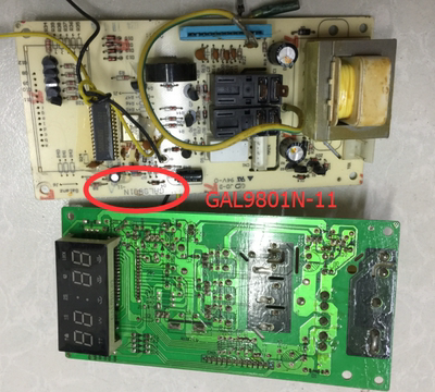 拆机微波炉电脑板GAL9801N-11 WD800ATC20-K4C wd700ctl17-k4