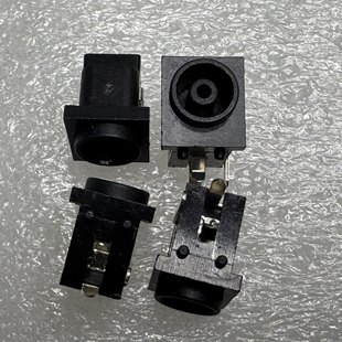 电源插座DC-038卧式三脚DC038A小孔/大孔1.0/1.45mm电源接口母座