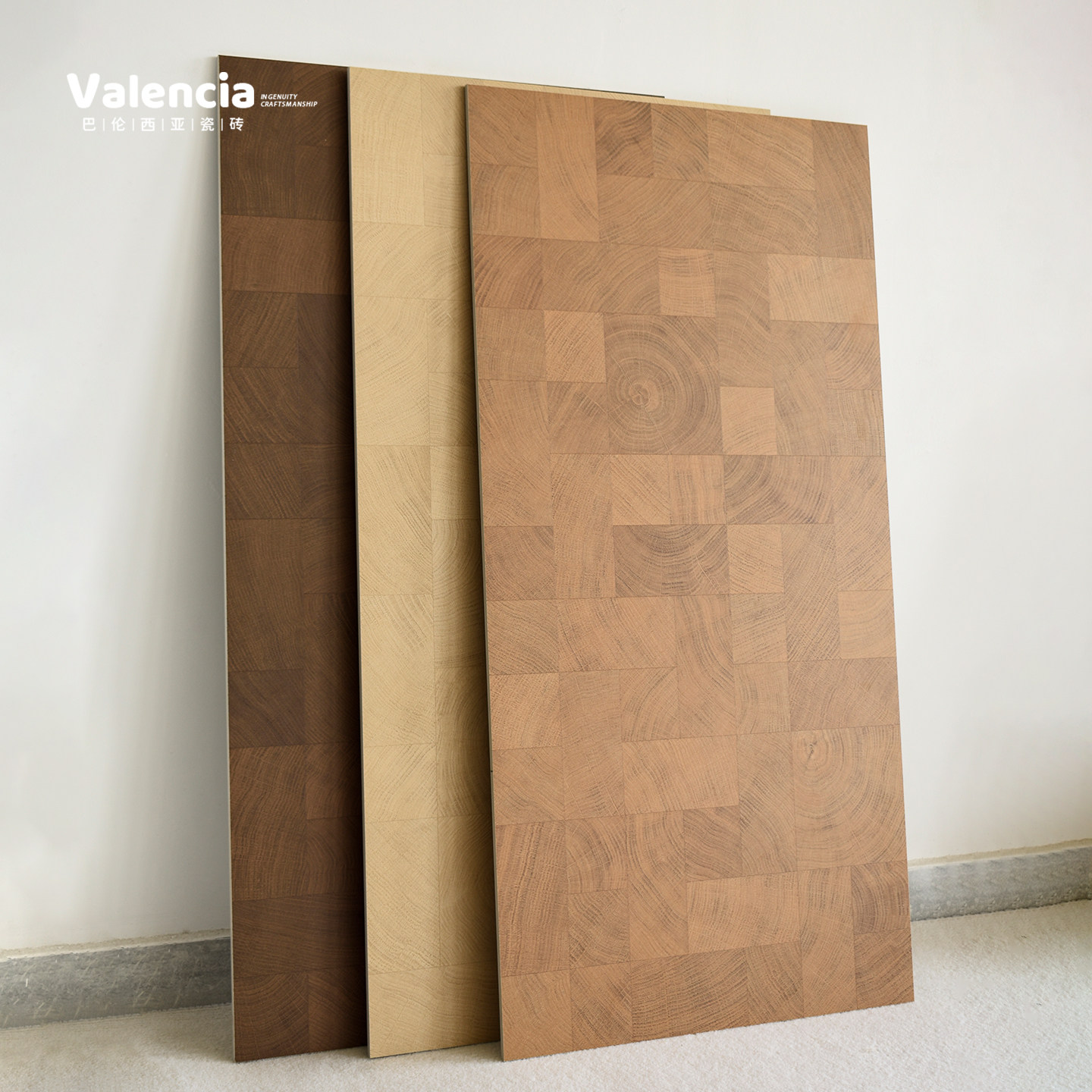 佛山全瓷年轮拼花木纹砖客厅卧室仿木地板瓷砖酒店民宿防滑地砖