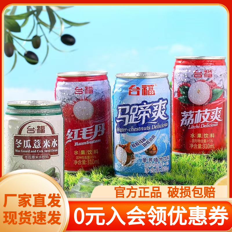 台福水果饮料6罐整箱混合装