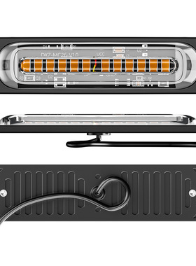 12LED侧边灯汽车摩托车货车卡车警示侧边频闪爆闪灯12-24v宽压
