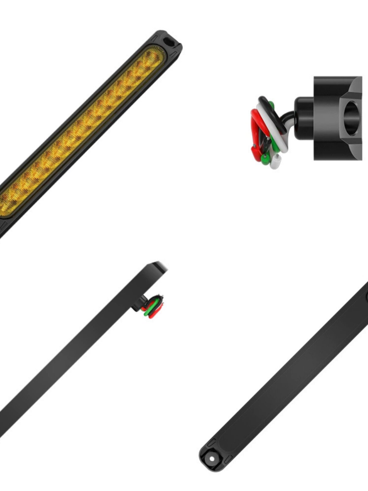 자동차 테일 라이트 15LED 스트립 가장자리 조명 12V24V 트럭 트럭 선박 가장자리 조명 플래시 경고 신호등