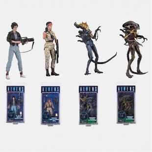 NECA 异形 第12波 Alien 战损爆头异形 迷彩女士兵可动手办模型