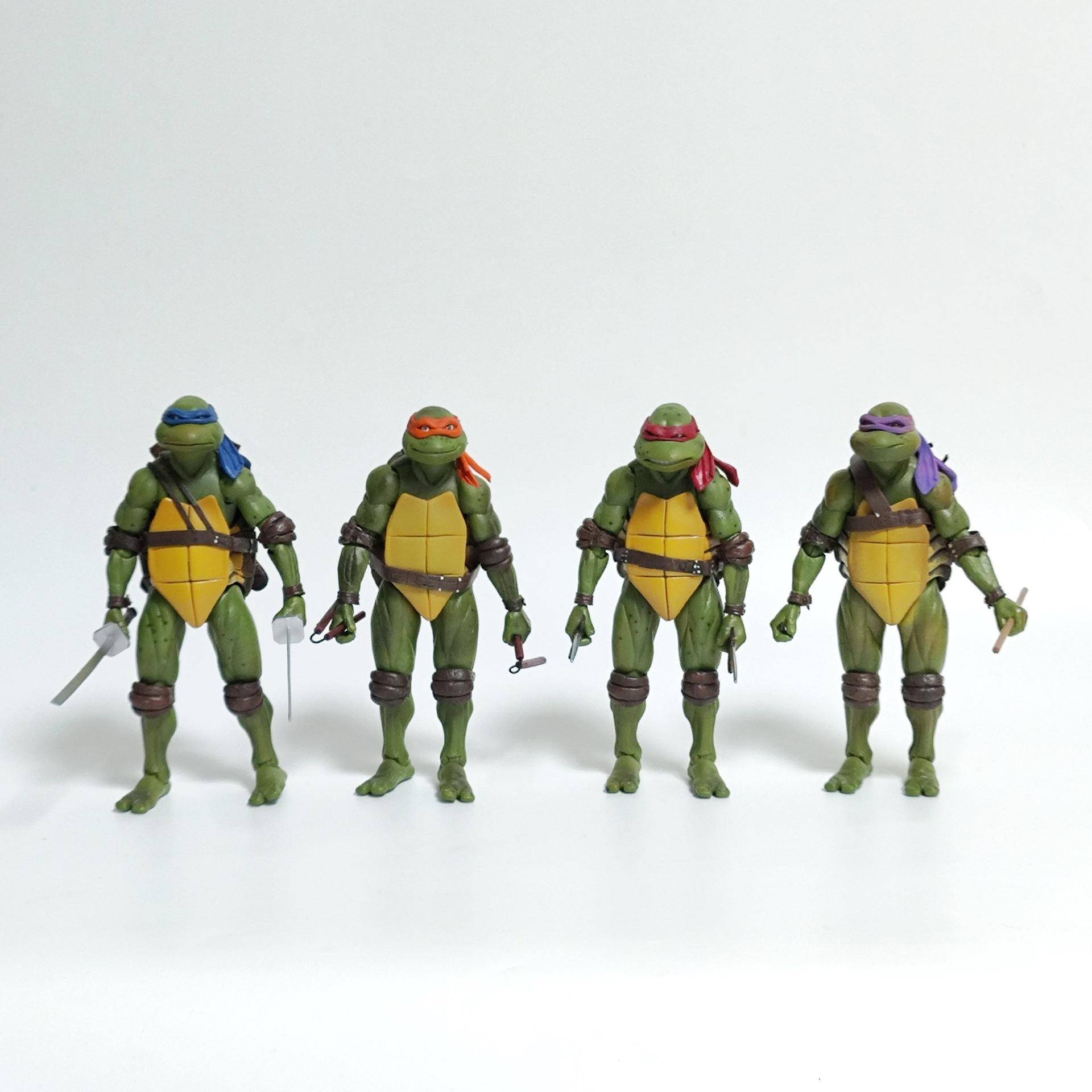 NECA忍者神龟TMNT1990电影限定版7寸关节可动手办模型摆件