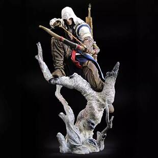 现货 刺客信条3 育碧 自由版康纳 射箭造型 盒装 手办 模型摆件