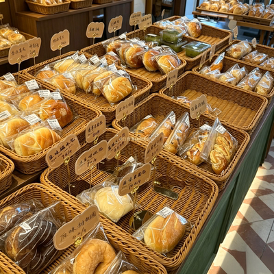茶色藤篮面包篮藤篮商用烘焙道具