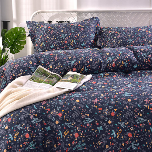 女生碎花被罩 四件套全棉床单 田园小花炕单 纯棉小清新被套床单