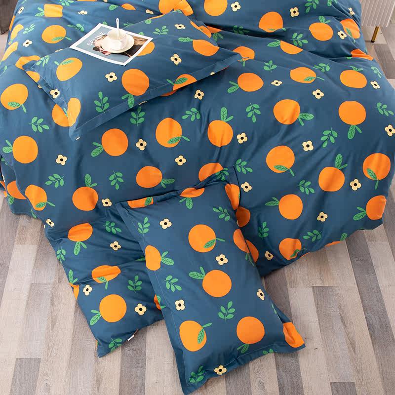 柿柿如意纯棉床上四件套100全棉斜纹被套床单田园加密学生三件套,床上用品,床单,淘宝优惠券,粉丝福利购,淘宝优惠卷