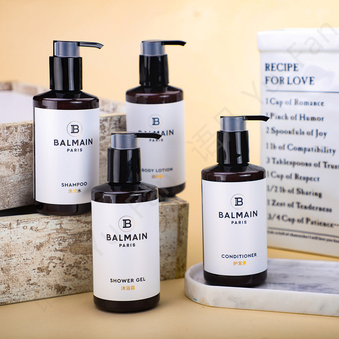 balmain巴尔曼洗发水护发素沐浴露润肤露 君悦酒店 洗护套装300ml