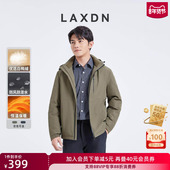 防风保暖 可拆卸连帽羽绒服2024秋冬新款 华夫格纹理 莱克斯顿男装