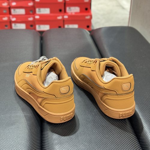 彪马PUMA新款男女情侣磨砂皮小麦色软底透气运动休闲板鞋405755