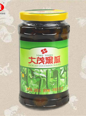 台湾风味 TOMO/大茂黑瓜 385g瓶装 素食酱菜 咸菜脆爽腌菜下饭菜