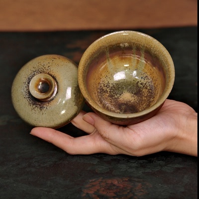 118号 130ml柴烧盖碗 林峰老师柴烧盖碗