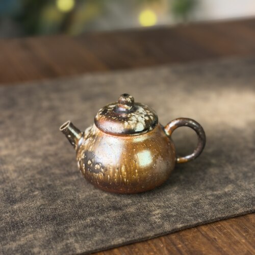 110ml小梨茶壶168号 金砂泥 林峰老师 柴烧茶壶