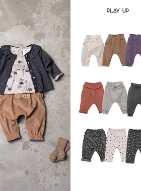 折扣款 现货葡萄牙Play Up 有机棉宝宝女童长裤运动裤大pp裤