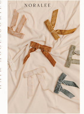 现货美国Noralee皇室公主蝴蝶结发夹边夹婴儿女童头饰头箍芭蕾鞋