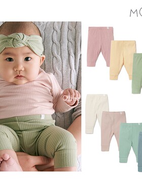 现货 英国Baby Mori 春夏有机竹棉婴儿童四季款打底裤罗纹长裤
