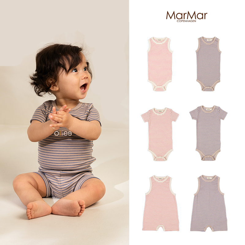 MarMar短袖莫代尔棉包屁衣连体衣