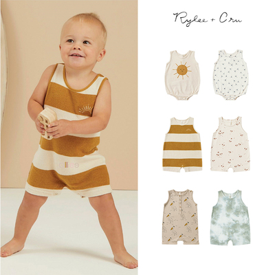 ryleecru有机棉夏季无袖包屁衣