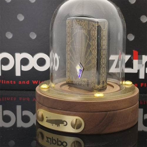 zippo打火机胡桃木收藏盒实木