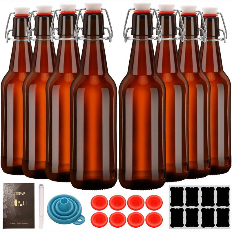 玻璃自酿卡扣白酒瓶酵素乐扣饮料瓶果汁瓶500ML厨房密封油瓶