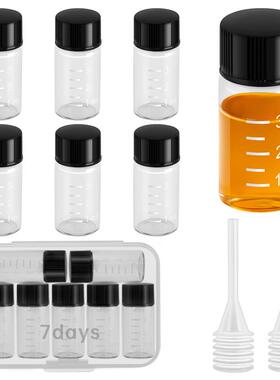 3ml刻度线小玻璃瓶透明分装瓶螺纹口管制样品瓶试剂瓶实验室空瓶