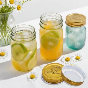 彩色公鸡杯盖马口铁盖螺纹口密封盖防尘盖实用水杯玻璃杯盖子