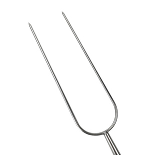 不锈钢乳猪叉加粗烧烤叉家用U型烤羊腿烤鸡烤鸭叉子户外烧烤工具